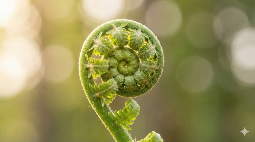 Sich entfaltender Farn