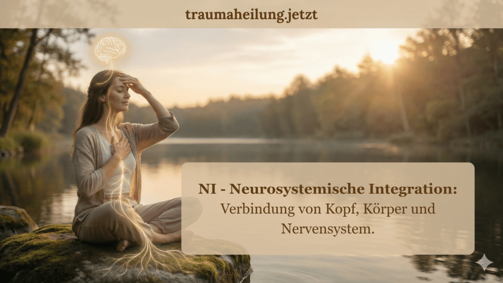 Eine Frau sitzt am See und spürt sich: Neurosystemische Integration nach Verena König: Verbundenheit finden