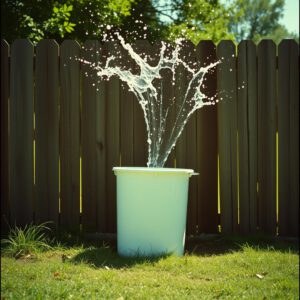 Der Eimer und der Zaun