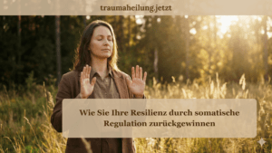 Frau hält die Hände mit den Handflächen nach vorne, um Stress abzuwehren: digitaler Stress und innere Stärke